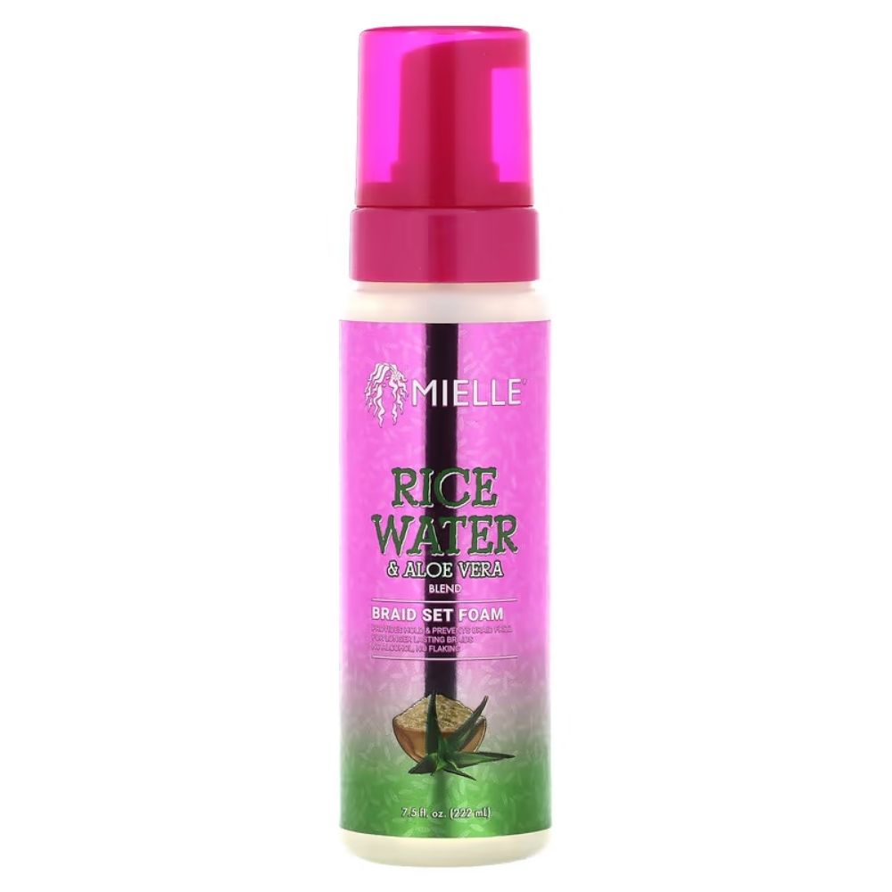Mielle Rice Water & Aloe vera Braid Set Foam 222ml - Espuma para peinar - Curly Nest Spain