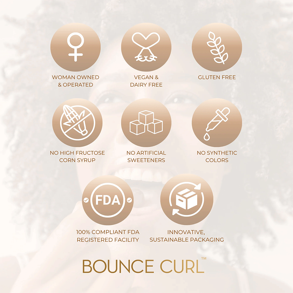 Bounce Curl Vegan Collagen Boosting Hair & Skin Gummies - Suplementos - Curly Nest Spain