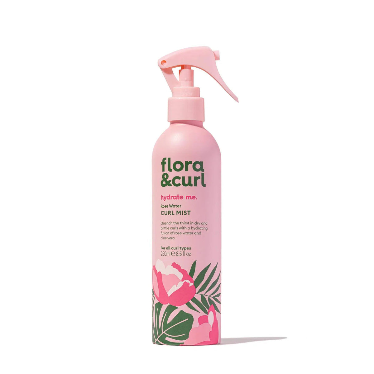 Flora & Curl Hydrate Me Rose Water Hydrating Pack - Set de cuidado capilar - Curly Nest Spain