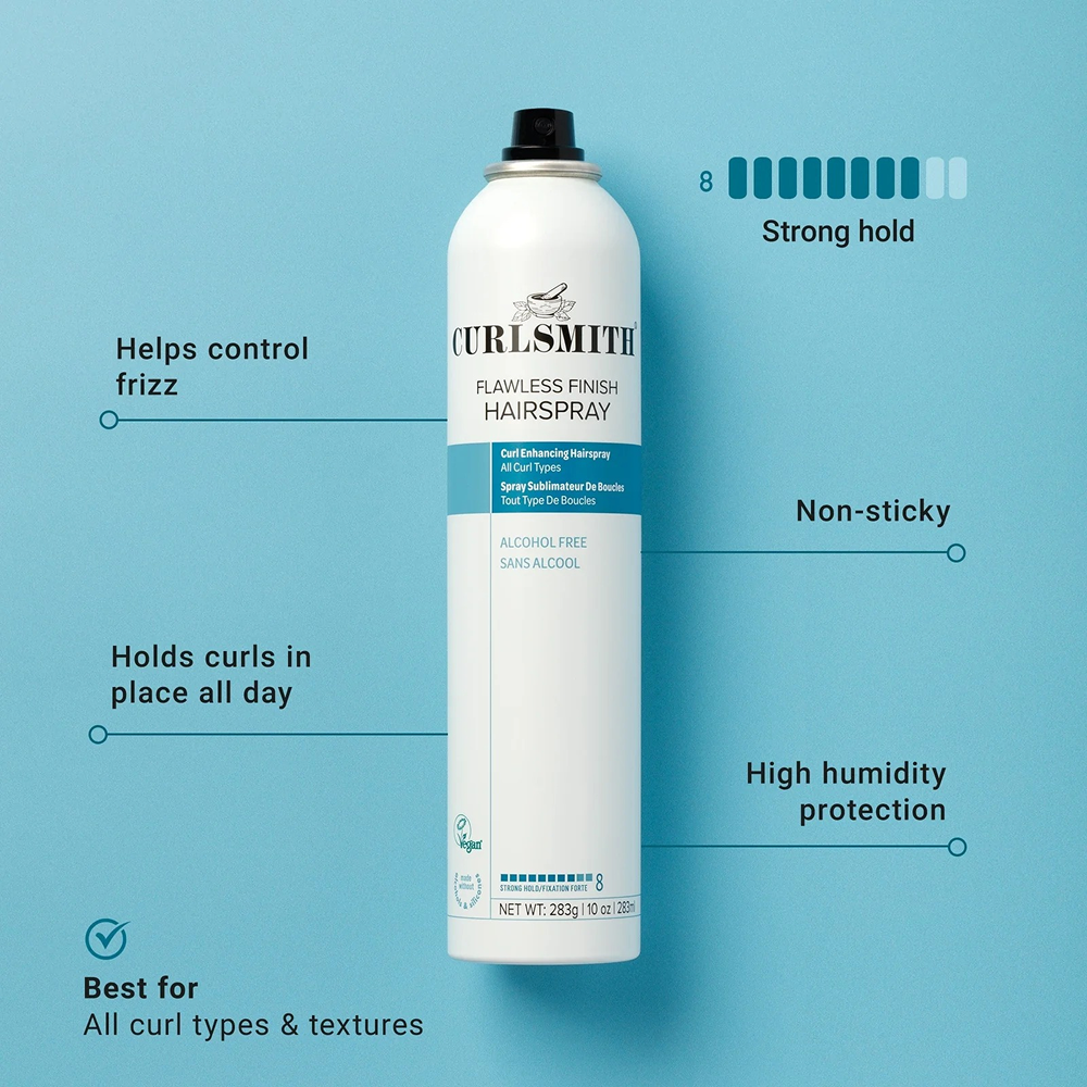 Curlsmith Flawless Finish Hair Spray Strong Hold 283g - Laca para el cabello - Curly Nest Spain