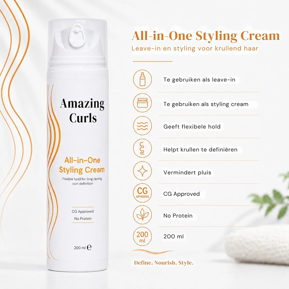 Amazing Curls All-in-One Styling Cream 200ml - Crema para peinar - Curly Nest Spain