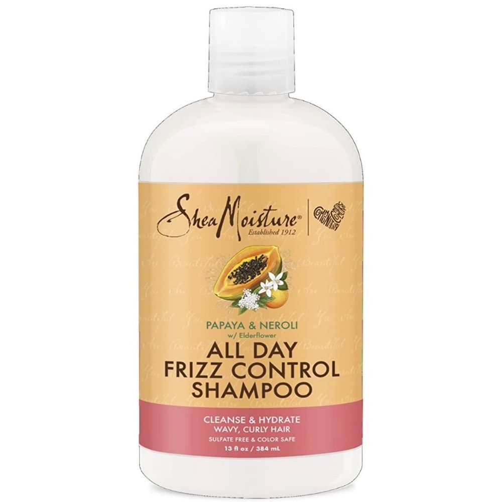 Shea Moisture Papaya & Neroli All Day Frizz Control Shampoo - Champú Suave - Curly Nest Spain