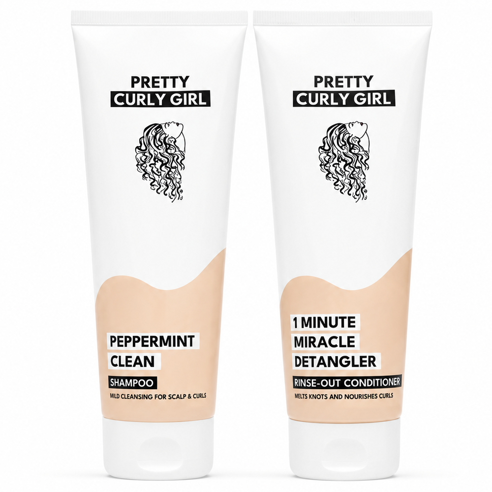 Pretty Curly Girl Shampoo & Conditioner Duo - Champú y acondicionador 2 en 1 - Curly Nest Spain