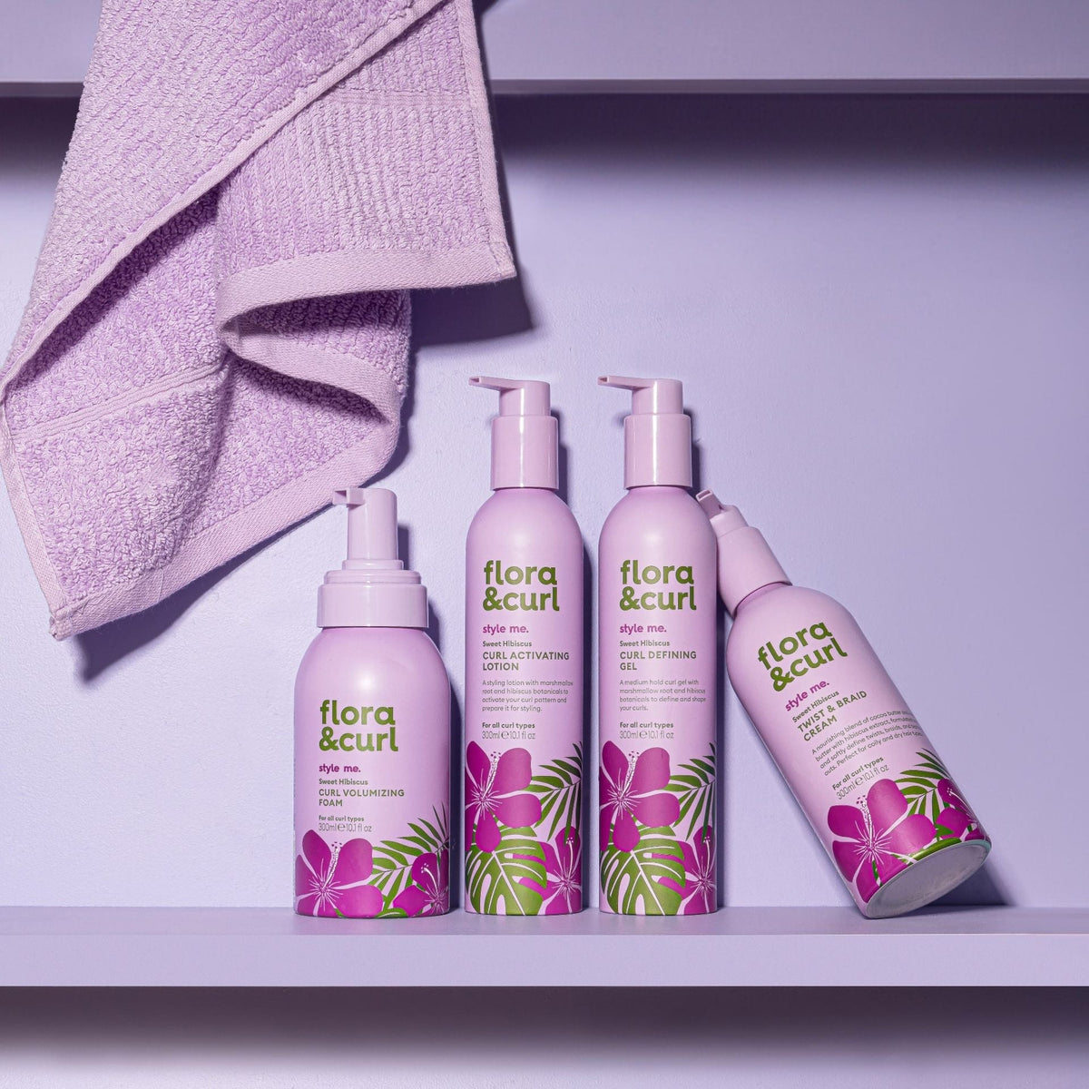 Flora & Curl Style Me Sweet Hibiscus Curl Defining Gel 300ml - Gel Definidor de Rizos - Curly Nest Spain