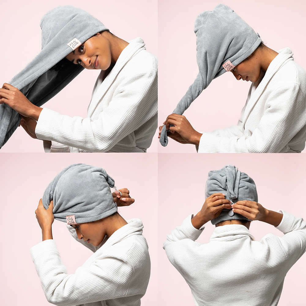 Only Curls Towel Turban - Grey - Turbante - Curly Nest Spain