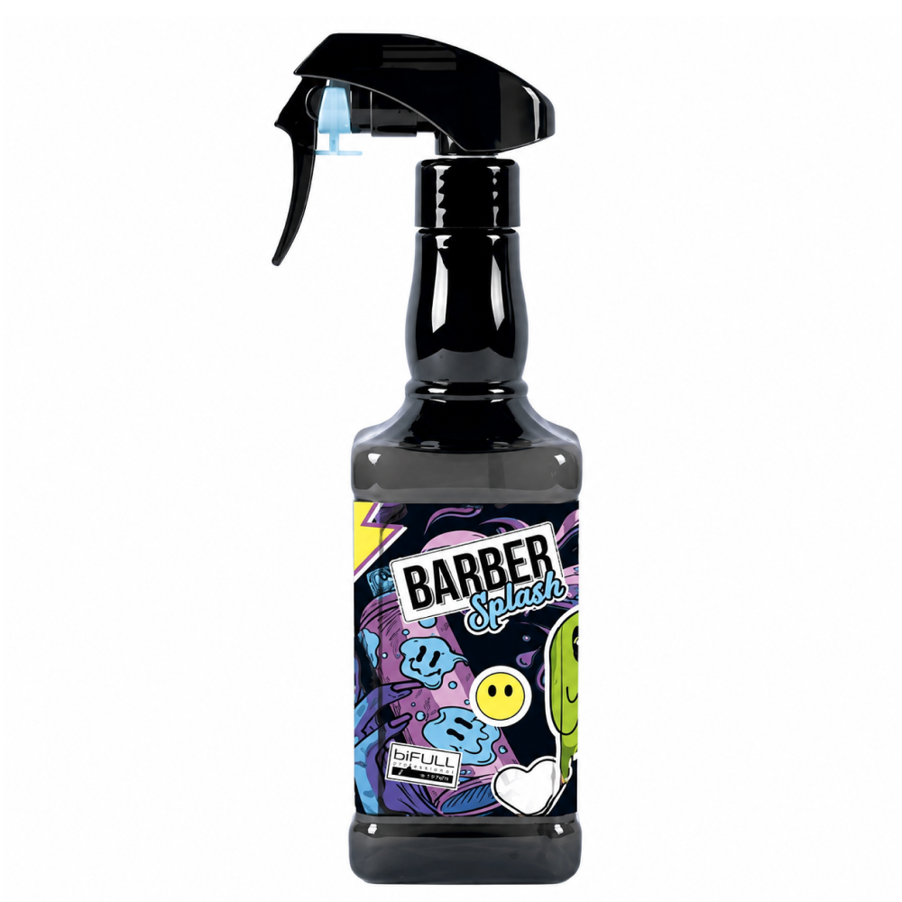 Bifull Barber Splash Spray Bottle Black 500ml - Botella con atomizador - Curly Nest Spain