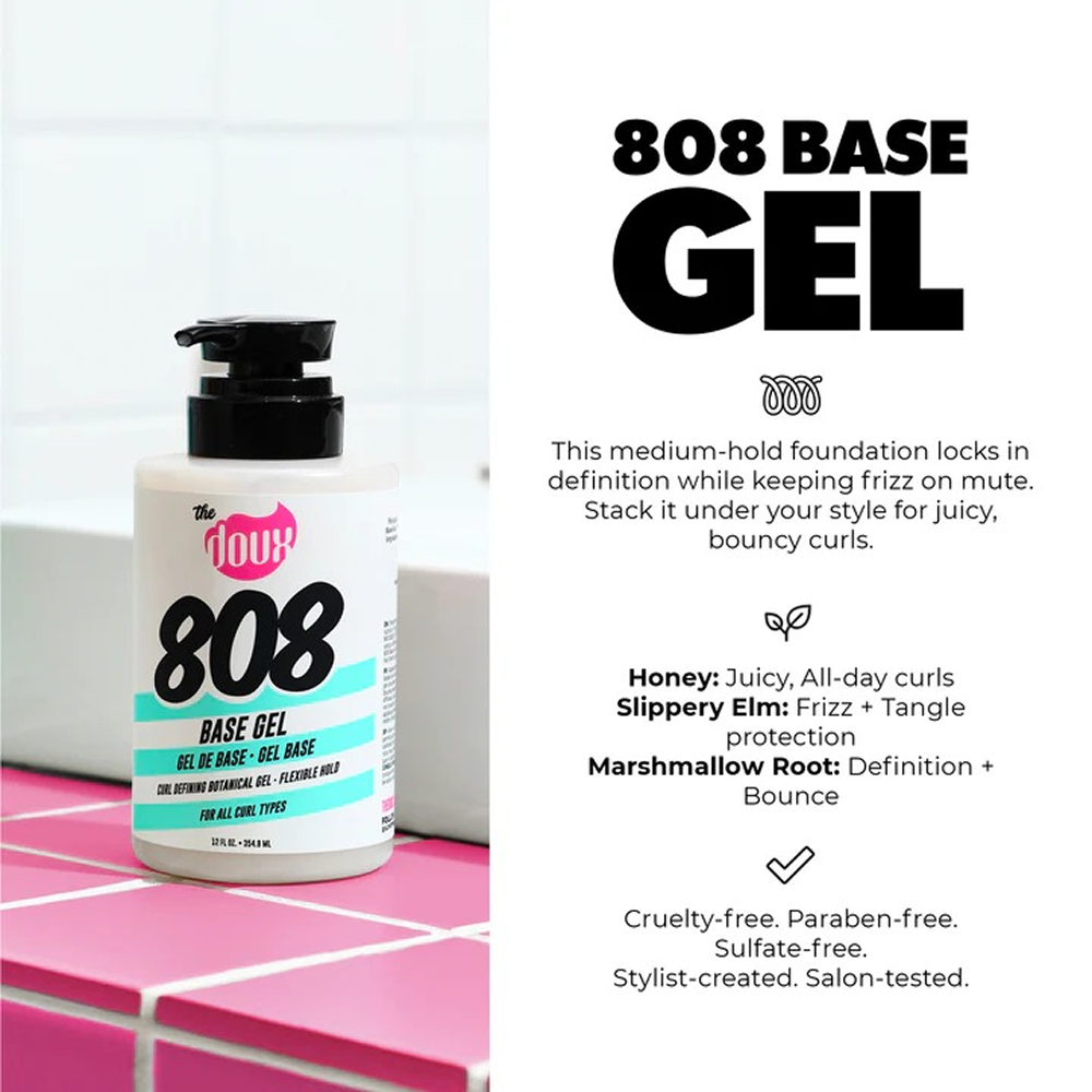 The Doux 808 Base Gel for Natural & Curly Hair 354ml - Styling Gel - Curly Nest Spain