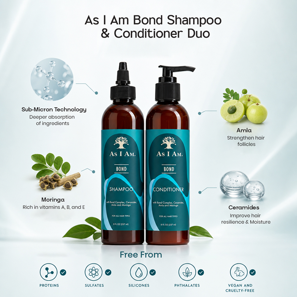 As i Am Bond Shampoo & Conditioner Duo - All - Curly Nest Spain