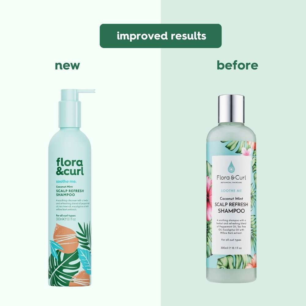 Flora & Curl Soothe Me Coconut Mint Scalp Refresh Shampoo 300ml - champú purificante - Curly Nest Spain