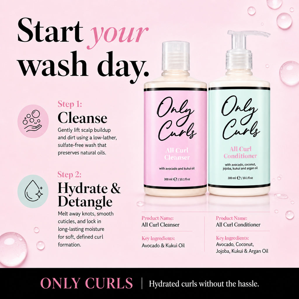 Only Curls Hydrating Shampoo & Conditioner Duo - Kit para el cuidado del cabello - Curly Nest Spain