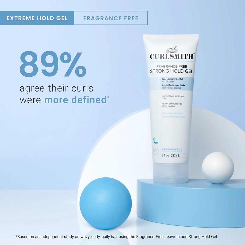 Curlsmith Fragrance-Free Strong Hold Gel 237ml - Styling Gel - Curly Nest Spain