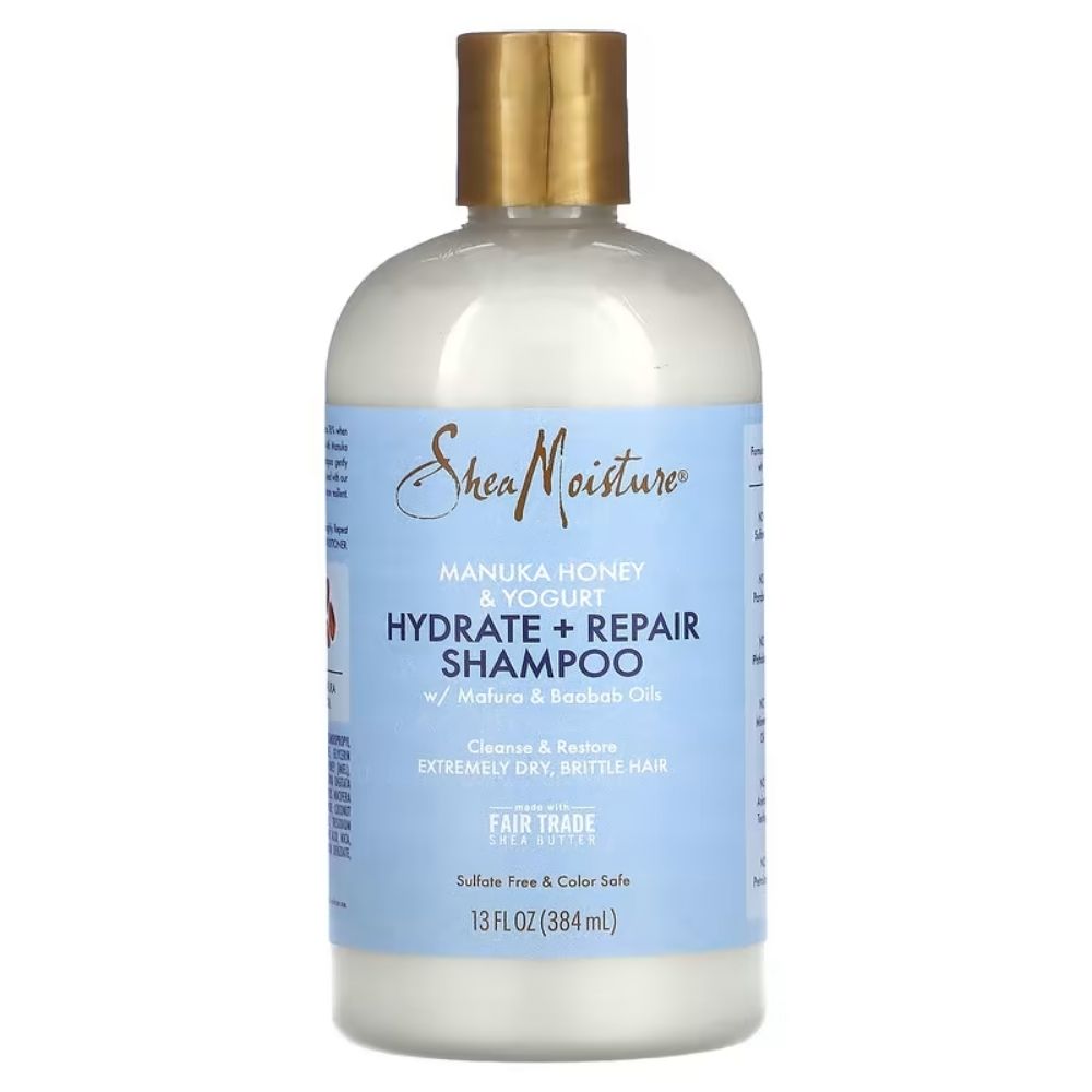 Shea Moisture Manuka Honey & Yogurt Hydrate + Repair Shampoo 384ml - Champú Reparador - Curly Nest Spain