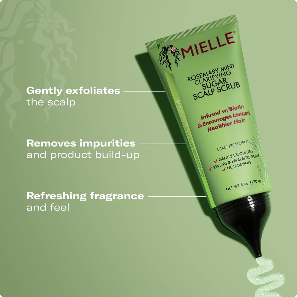 Mielle Rosemary Mint Strengthening Sugar Scalp Scrub 6oz - Todo - Curly Nest Spain