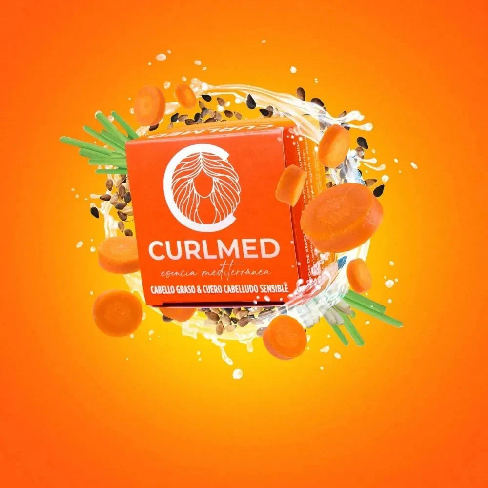 CurlMed Solid Shampoo for Oily Hair and Sensitive Scalp 80g - Champú sólido - Curly Nest Spain