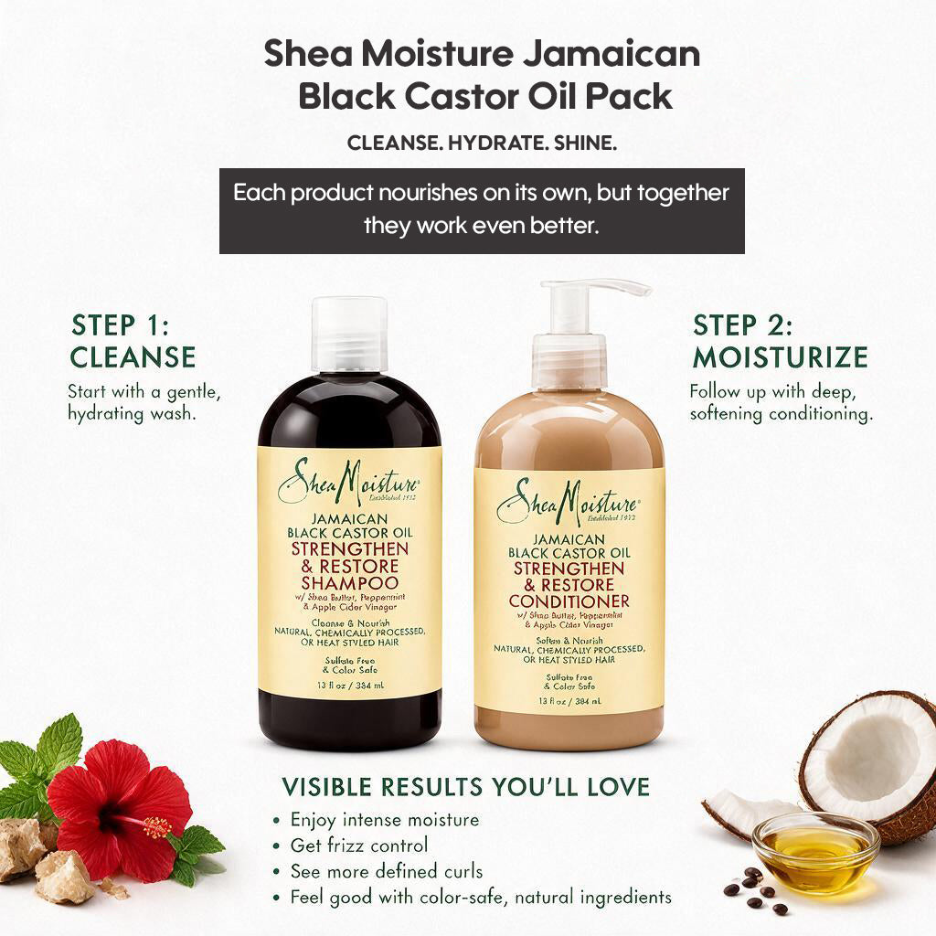 Shea Moisture Jamaican Black Castor Oil Pack - All - Curly Nest Spain