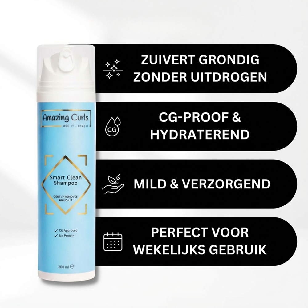Amazing Curls Smart Clean Shampoo 200ml - Champú hidratante - Curly Nest Spain