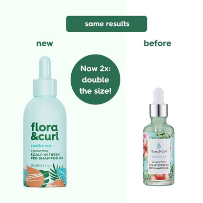 Flora &amp; Curl Soothe Me Coconut Mint Scalp Refresh Pre-Shampoo Oil 100ml - Aceite capilar - Curly Nest Spain
