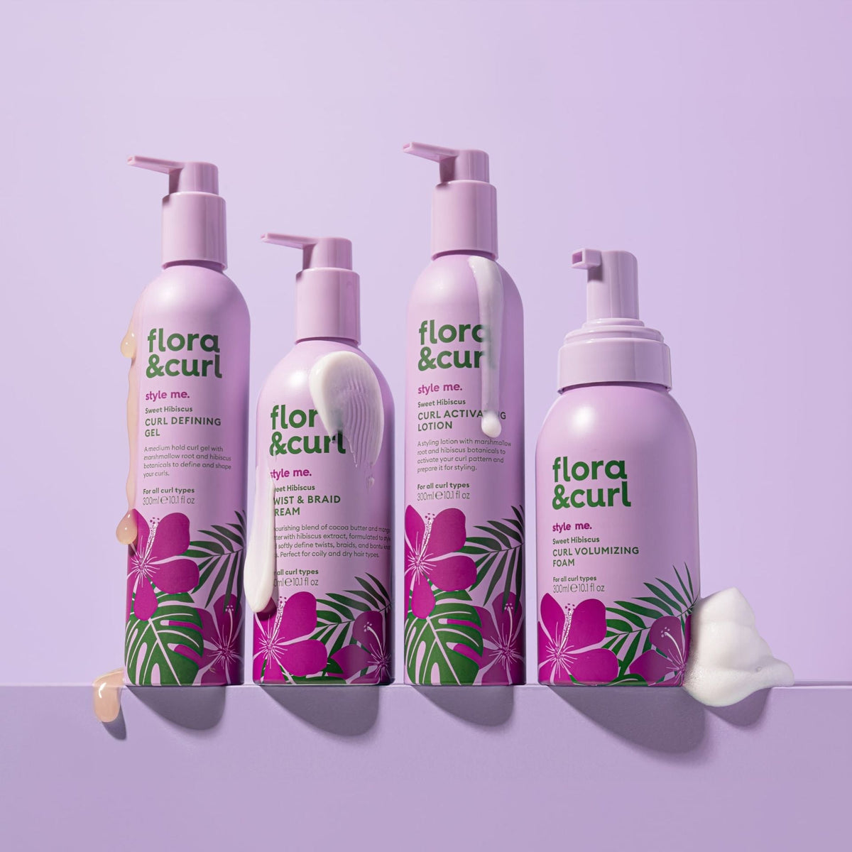 Flora &amp; Curl Style Me Sweet Hibiscus Twist &amp; Braid Cream 300ml - Crema para peinar - Curly Nest Spain