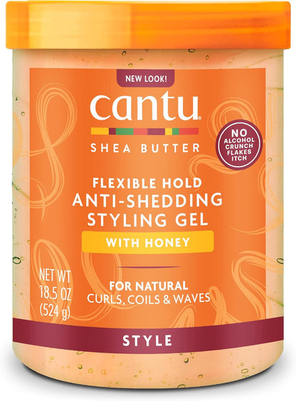 Cantu Maximum Hold Anti-Shedding Styling Honey Gel 524g - All - Curly Nest Spain