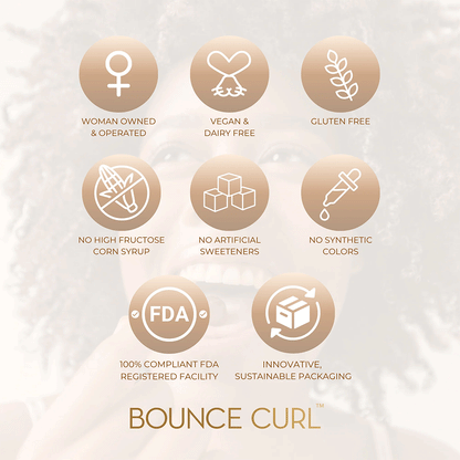 Bounce Curl Vegan Collagen Boosting Hair &amp; Skin Gummies - Suplementos - Curly Nest Spain