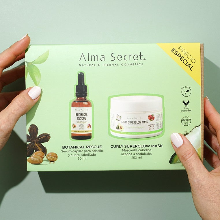 Alma Secret Pack Regalo: Botanical Rescue + Mask Curly - Set de cuidado capilar - Curly Nest Spain
