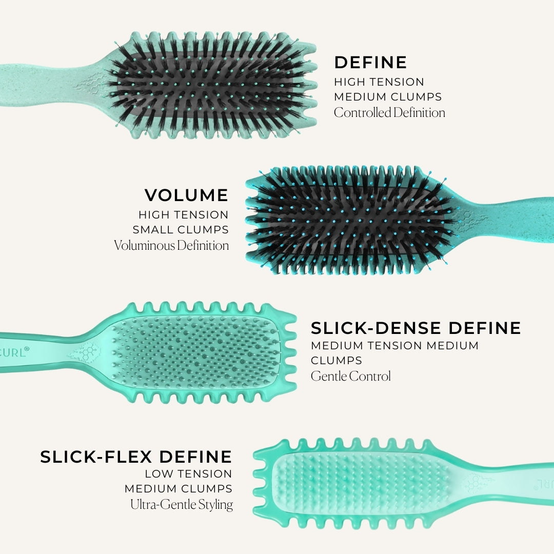Bounce Curl Slick-Dense Define EdgeLift Brush Teal - Cepillo de peinado - Curly Nest Spain