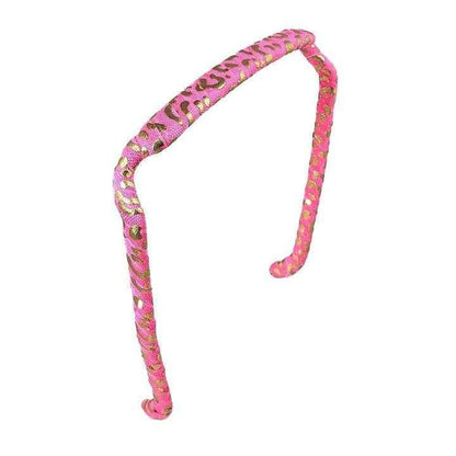 Zazzy Bandz Pink and Gold Cheetah Wrapped - Diademas - Curly Nest Spain
