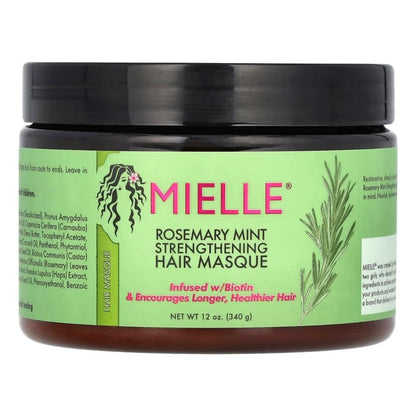 Mielle Rosemary Mint Strengthening Hair Mask 340g - Mascarilla capilar - Curly Nest Spain
