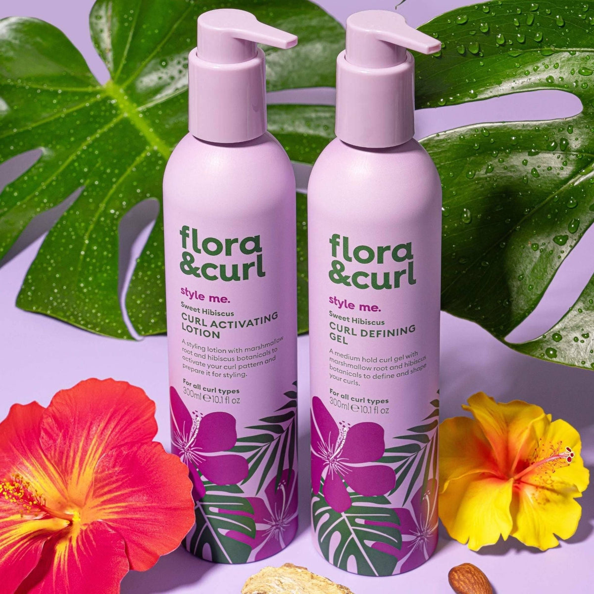 Flora &amp; Curl Style Me Sweet Hibiscus Curl Defining Gel 300ml - Gel Definidor de Rizos - Curly Nest Spain