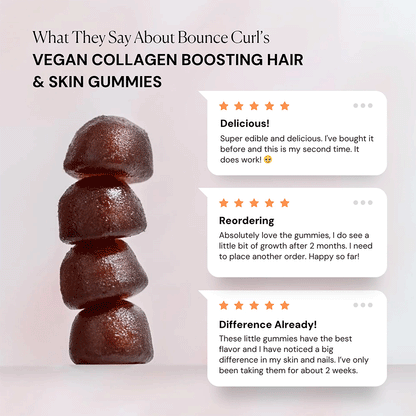 Bounce Curl Vegan Collagen Boosting Hair &amp; Skin Gummies - Suplementos - Curly Nest Spain