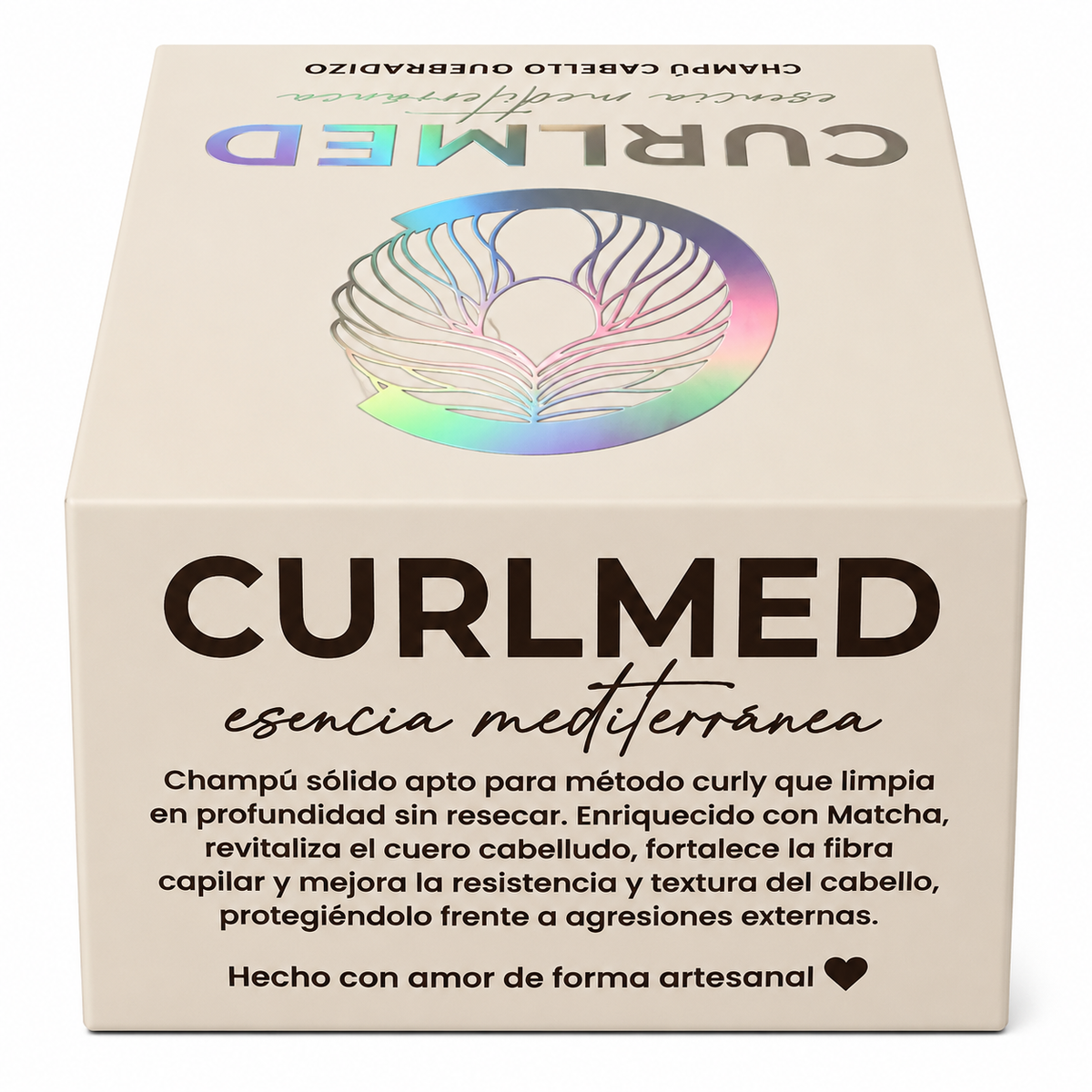 CurlMed Solid Shampoo Brittle Hair Matcha Tea 80g - Champú sólido - Curly Nest Spain