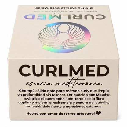 CurlMed Solid Shampoo Brittle Hair Matcha Tea 80g - Champú sólido - Curly Nest Spain