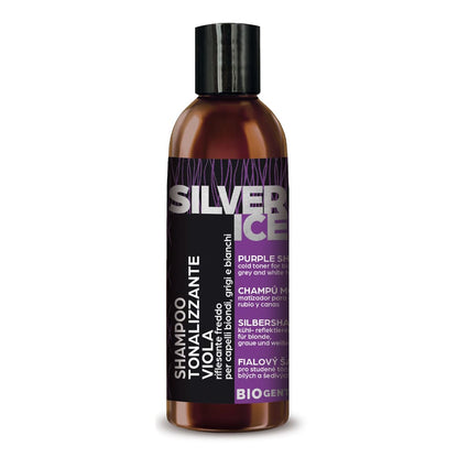 Bio Gentleaf Silver Ice Purple Shampoo 200ml - Champú tonificante - Curly Nest Spain