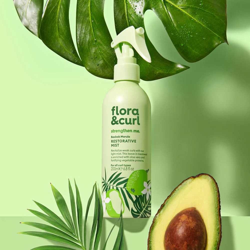 Flora &amp; Curl Baobab Marula Restorative Mist 200ml - Laca para el cabello - Curly Nest Spain