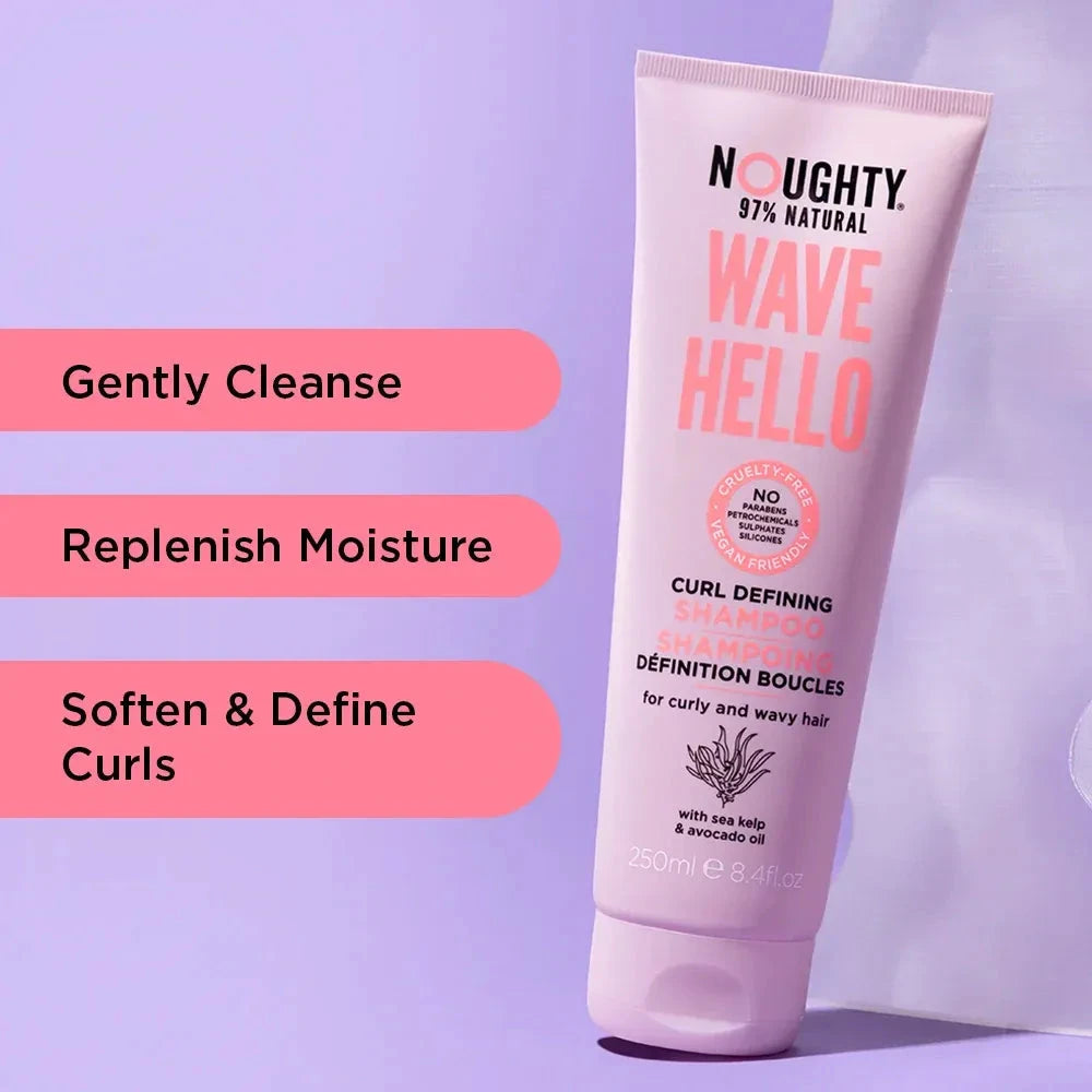 Noughty Wave Hello Shampoo 250ml - Champú suave - Curly Nest Spain