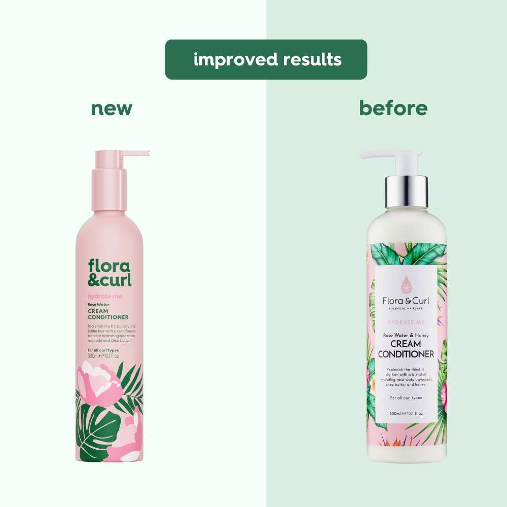 Flora &amp; Curl Hydrate Me Rose Water Cream Conditioner 300ml - Acondicionador hidratante - Curly Nest Spain