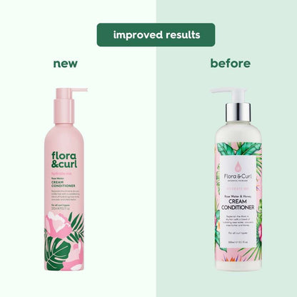 Flora &amp; Curl Hydrate Me Rose Water Cream Conditioner 300ml - Acondicionador hidratante - Curly Nest Spain