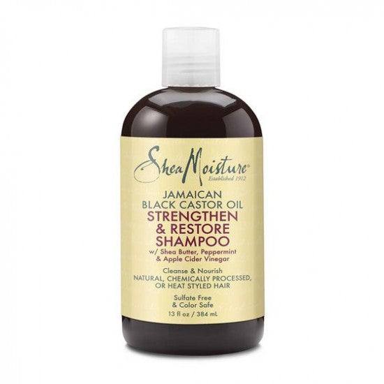 Shea Moisture Jamaican Black Castor Oil Strengthen &amp; Restore Shampoo 384ml - Todo - Curly Nest Spain