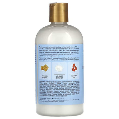 Shea Moisture Manuka Honey &amp; Yogurt Hydrate + Repair Shampoo 384ml - Champú Reparador - Curly Nest Spain