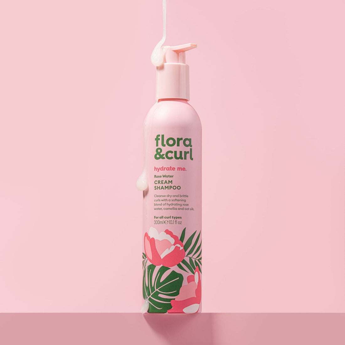 Flora &amp; Curl Hydrate Me Rose Water Cream Shampoo 300ml - Champú hidratante - Curly Nest Spain