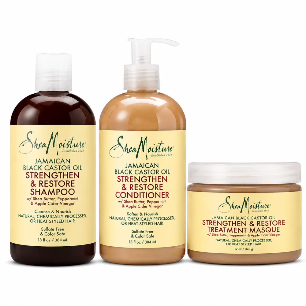 Shea Moisture Jamaican Black Castor Oil Pack of 3 - All - Curly Nest Spain