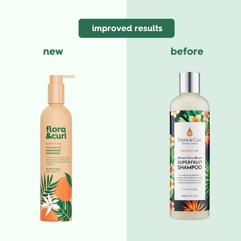 Flora &amp; Curl Protect Me Citrus Superfruit Radiance Shampoo 300ml - Champú fortalecedor - Curly Nest Spain