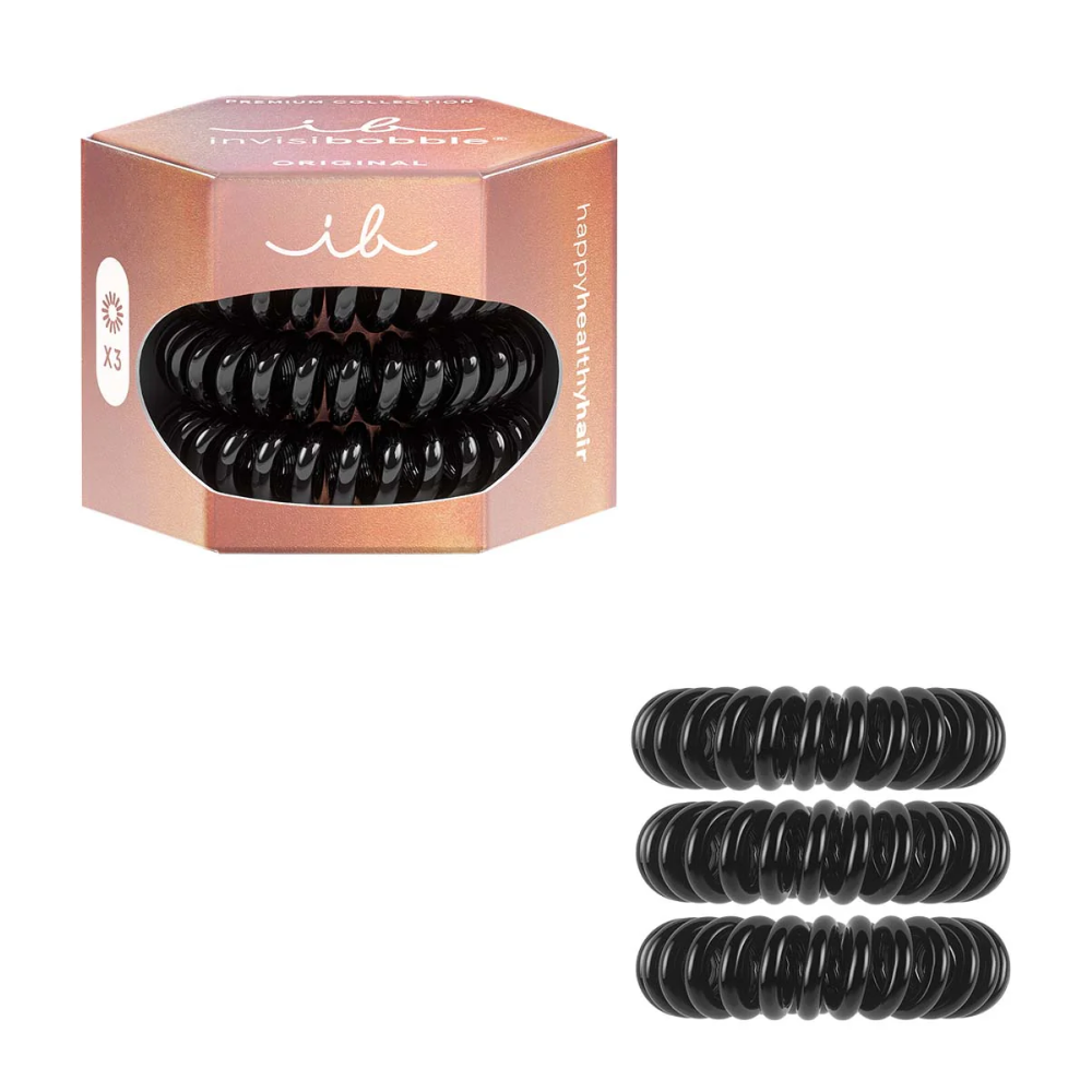 Invisibobble Original True Black (3pc) - gomas para el pelo - Curly Nest Spain