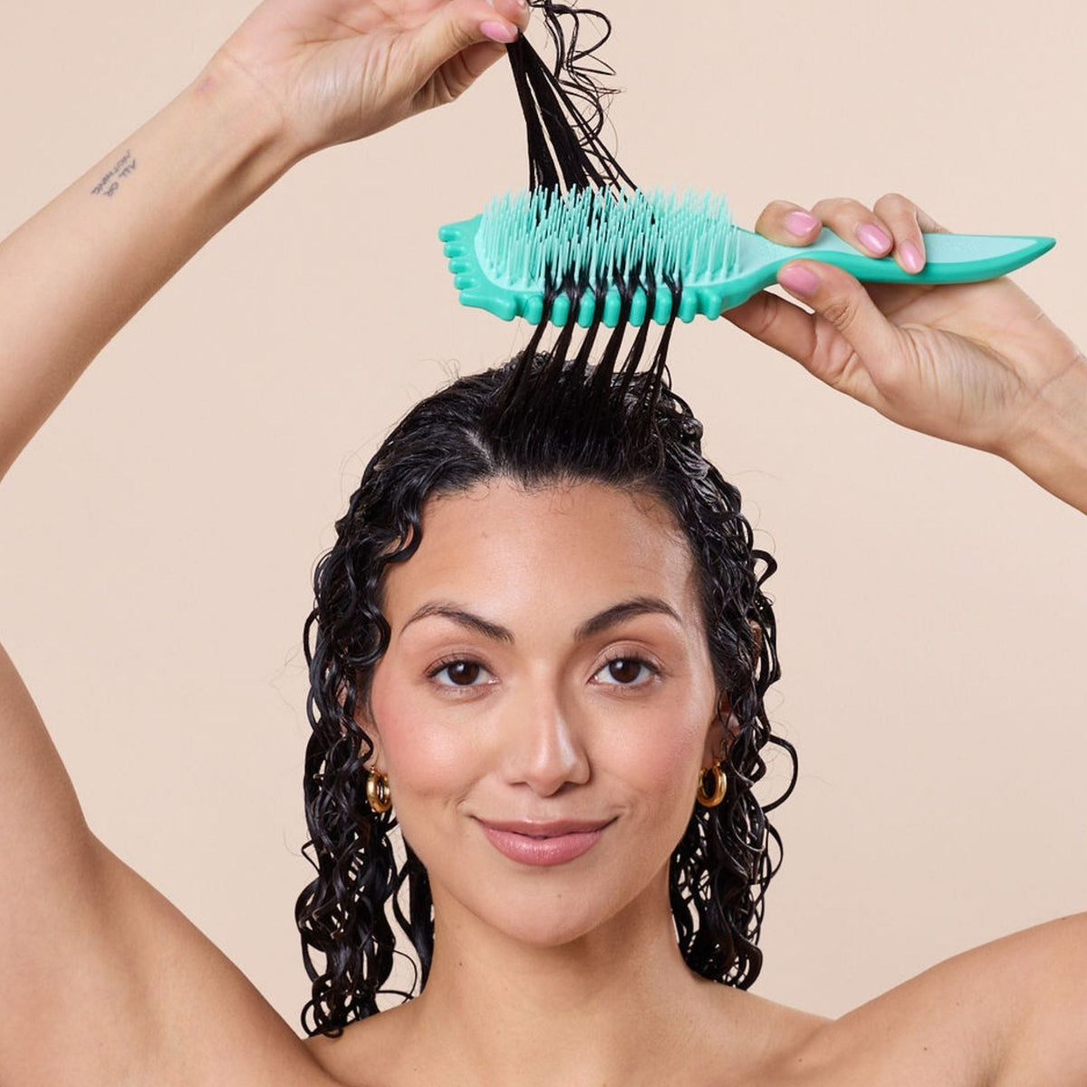 Bounce Curl Slick-Dense Define EdgeLift Brush Teal - Cepillo de peinado - Curly Nest Spain