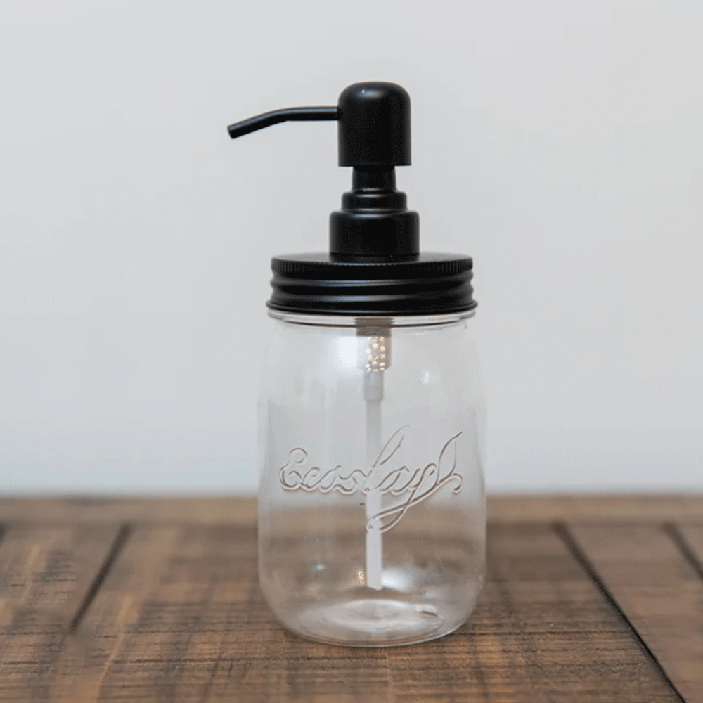 Ecoslay Mason Jar and Pump - Tarro y bomba reutilizables - Curly Nest Spain