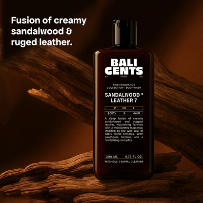 Bali Gents Bodywash Sandalwood Leather 7 200ml - Douchegel - Curly Nest Spain
