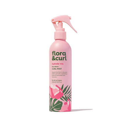 Flora &amp; Curl Hydrate Me Rose Water Hydrating Pack - Set de cuidado capilar - Curly Nest Spain