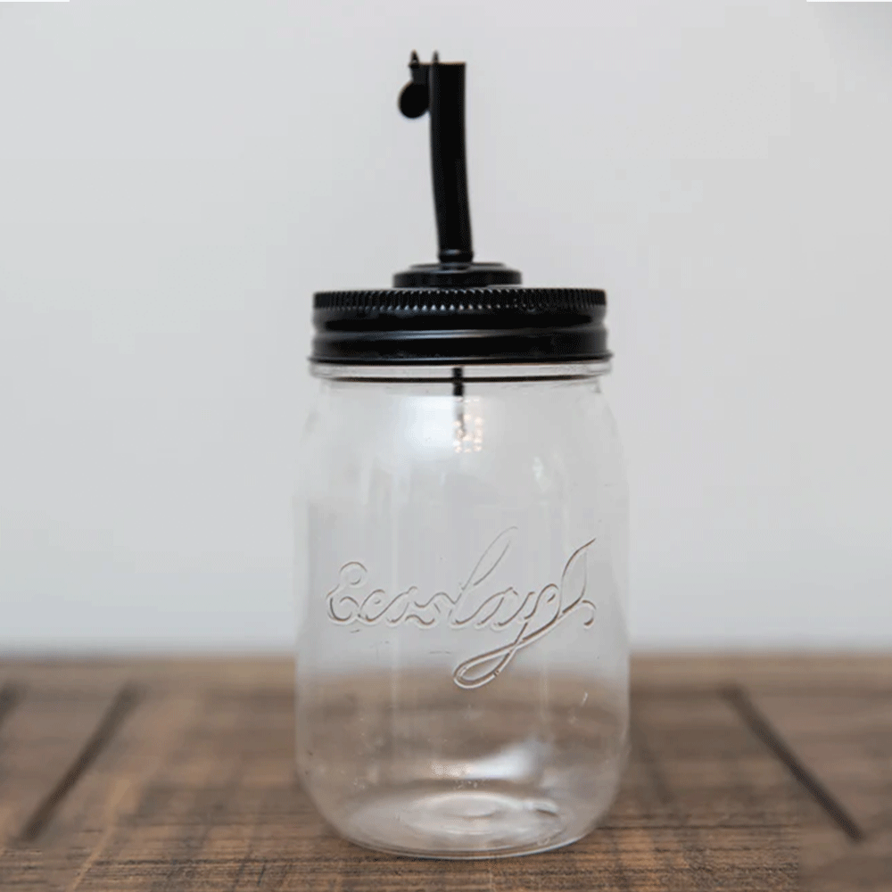 Ecoslay Mason Jar and Pour Top - Tarro y bomba reutilizables - Curly Nest Spain