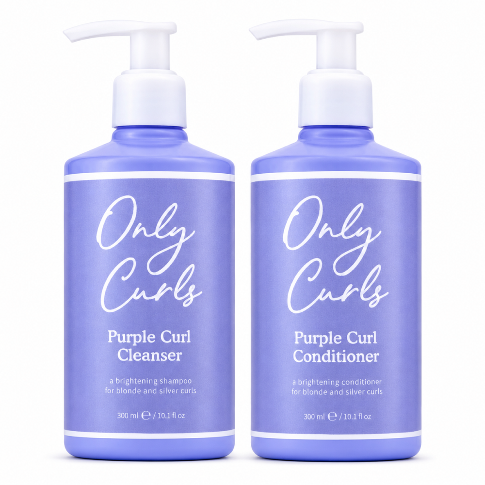 Only Curls Purple Curl Cleansing Duo - For Blonde and Silver Curls - Kit para el cuidado del cabello - Curly Nest Spain