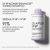 Olaplex Nº4P Blonde Enhancer Toning Shampoo - Champú tonificante - Curly Nest Spain